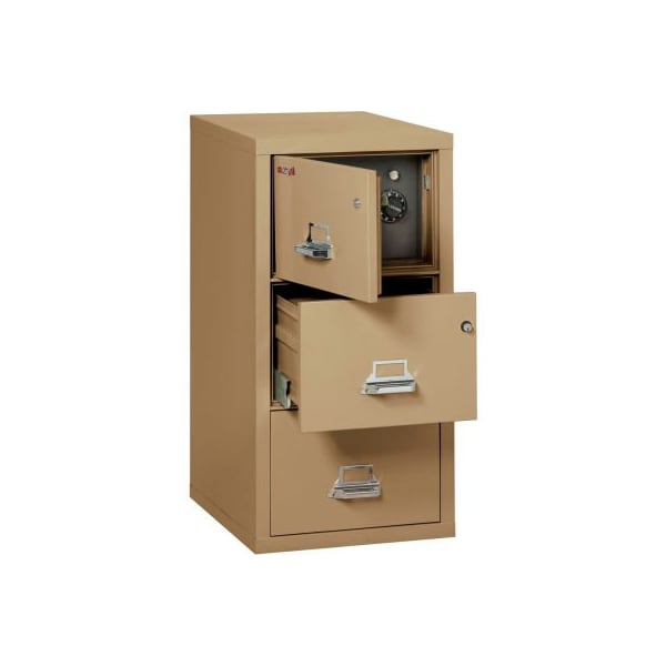Fire King Fireking Fireproof 3 Drawer Vertical Safe-In-File Legal 20-13/16"Wx31-9/16"Dx40-1/4"H Sand 3-2131-CSASF - main